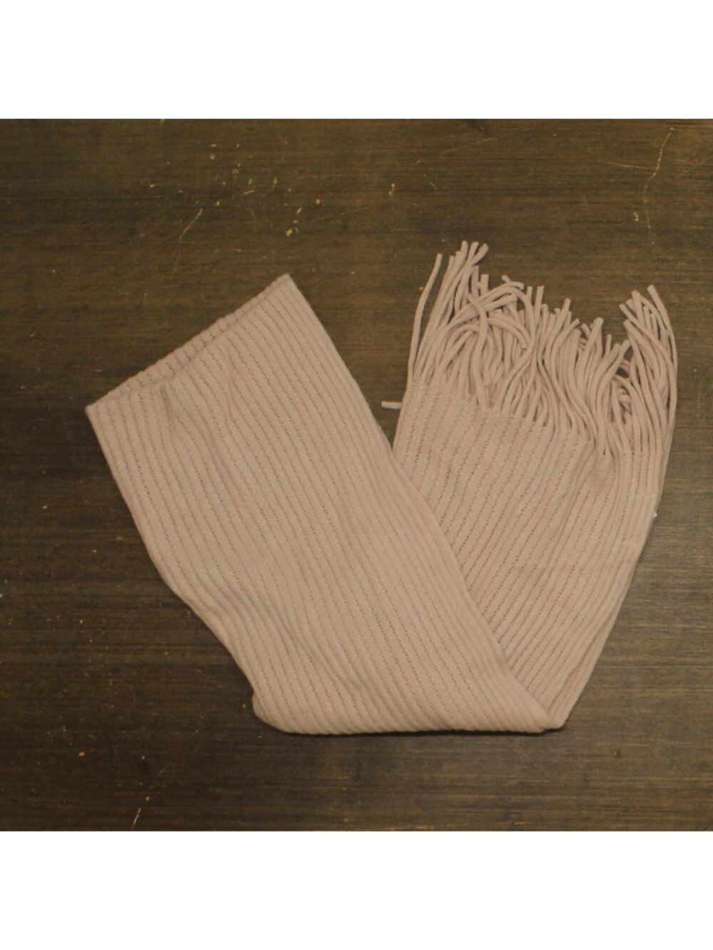NEW Steve Madden Ribbed Fringe Knit Scarf Pink